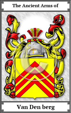 Van Den berg Family Crest Download (JPG)  Book Plated - 150 DPI